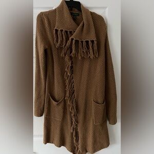 Ralph Lauren Fringe Sweater Coat
